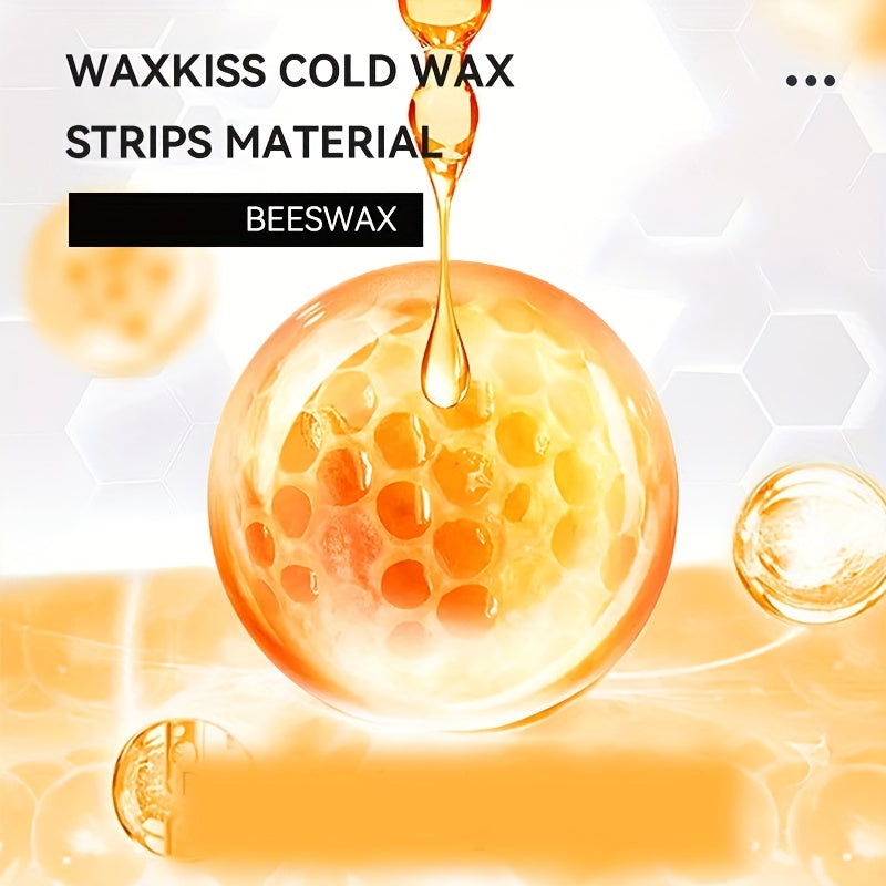 WAXKISS Green Aloe Vera Hair Removal Wax Strips Ready-To-Use Peel-Off Face Eyebrow Lip Mustache Cheek Wax Hair Removal Small Wax Strips Portable And Practical Painless And Fast Hair Removal Gentle And Non-Irritating 20 Small